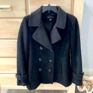 Jason Kole EUC double breasted dark gray wool coat